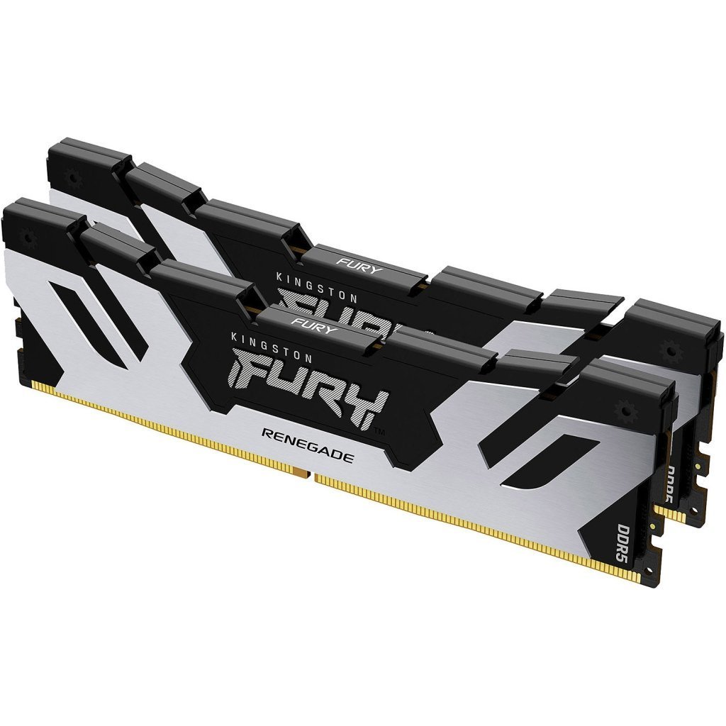 Модуль памяти для компьютера DDR5 48GB (2x24GB) 8000 MHz Renegade Black/Silver Kingston Fury (ex.HyperX) (KF580C38RSK2-48)