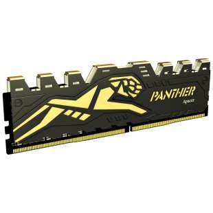 Модуль памяти для компьютера DDR4 8GB 3200 MHz Panther Black/Gold Apacer (AH4U08G32C28Y7GAA-1)