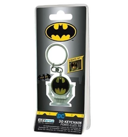 Брелок 3D Batman DC COMICS Bat-Signal Бетмен Бет-сигнал Logo Keychain (светится) -   -  