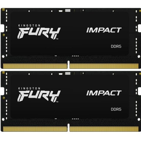 Модуль памяти для ноутбука SoDIMM DDR5 32GB (2x16GB) 5600 MHz Impact Black Kingston Fury (ex.HyperX) (KF556S40IBK2-32) - Модули памяти к ноутбукам - Модули памяти к ноутбукам