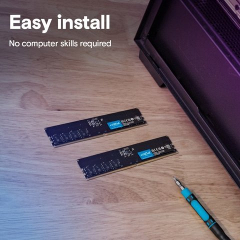 Модуль памяти для компьютера DDR5 64GB 5600 MHz Micron (CT64G56C46U5) - Нулевой остаток (Feed)  - Нулевой остаток (Feed) 