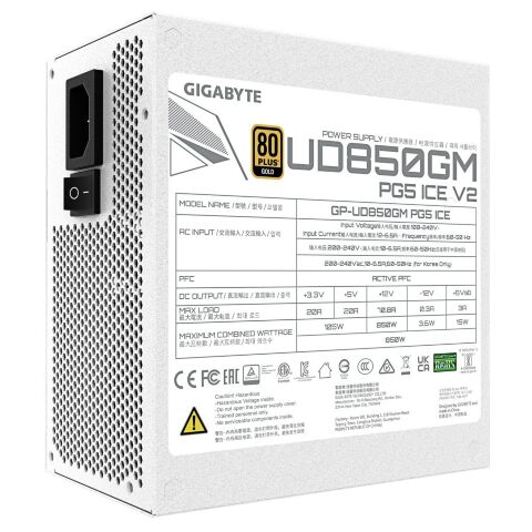 Блок питания GIGABYTE 850W (GP-UD850GM PG5 ICE) - Блоки питания  - Блоки питания 