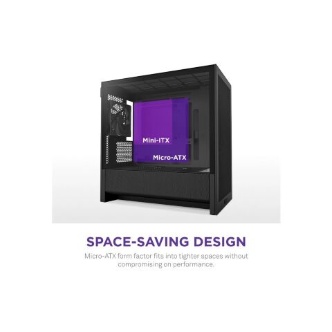 Корпус для ПК NZXT H3 Flow All Black (CC-H31FB-01) - Нулевой остаток (Feed)  - Нулевой остаток (Feed) 