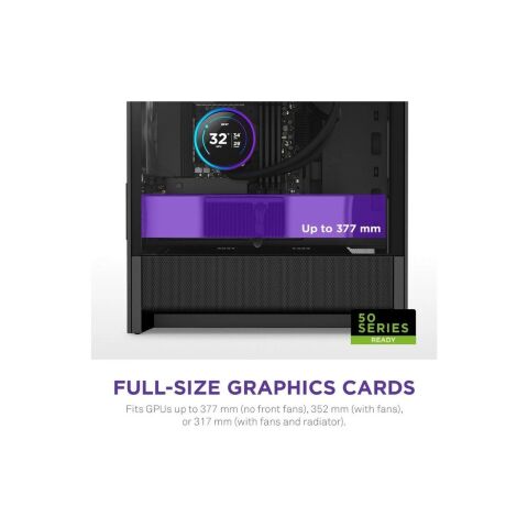Корпус для ПК NZXT H3 Flow All Black (CC-H31FB-01) - Нулевой остаток (Feed)  - Нулевой остаток (Feed) 