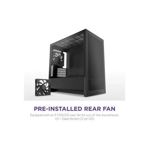 Корпус для ПК NZXT H3 Flow All Black (CC-H31FB-01) - Нулевой остаток (Feed)  - Нулевой остаток (Feed) 