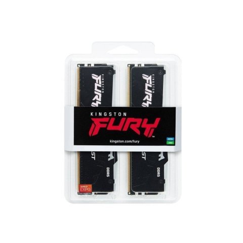 Модуль памяти для компьютера DDR5 16GB (2x8GB) 5200 MHz Beast RGB Kingston Fury (ex.HyperX) (KF552C36BBEAK2-16) - Нулевой остаток (Feed) - Нулевой остаток (Feed)