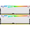Модуль памяти для компьютера DDR5 32GB (2x16GB) 5600 MHz FURY Beast White RGB Kingston Fury (ex.HyperX) (KF556C36BWEAK2-32)