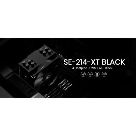 Кулер для процессора ID-Cooling SE-214-XT Black - Нулевой остаток (Feed)  - Нулевой остаток (Feed) 