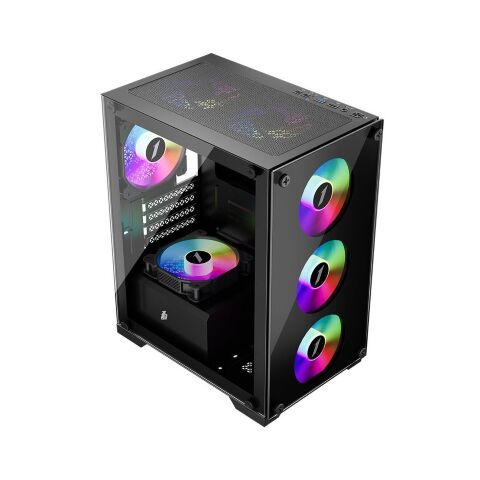 Корпус для ПК 1stPlayer X2-M-BK-4F1-PS-600FK-EU - Нулевой остаток (Feed) - Нулевой остаток (Feed)
