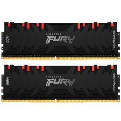 Модуль памяти для компьютера DDR4 16GB (2x8GB) 4000 MHz Renegade RGB Black Kingston Fury (ex.HyperX) (KF440C19RBAK2/16)