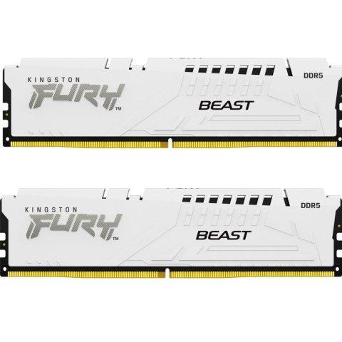 Модуль памяти для компьютера DDR5 64GB (2x32GB) 5200 MHz Beast White Kingston Fury (ex.HyperX) (KF552C36BWEK2-64) - Нулевой остаток (Feed)  - Нулевой остаток (Feed) 