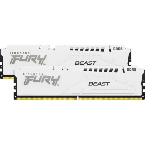 Модуль памяти для компьютера DDR5 64GB (2x32GB) 5200 MHz Beast White Kingston Fury (ex.HyperX) (KF552C36BWEK2-64) - Нулевой остаток (Feed)  - Нулевой остаток (Feed) 
