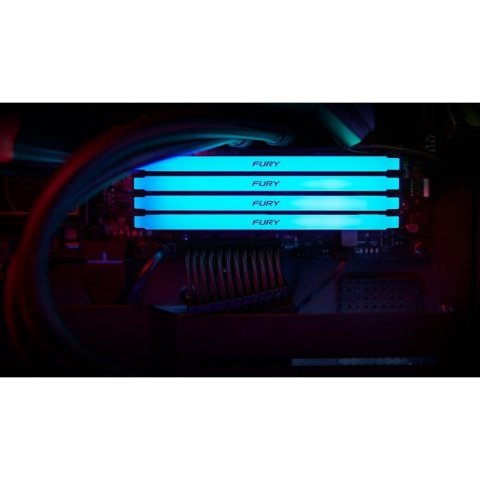 Модуль памяти для компьютера DDR4 64GB (2x32GB) 3200 MHz Beast RGB Black Kingston Fury (ex.HyperX) (KF432C16BB2AK2/64) - Нулевой остаток (Feed) - Нулевой остаток (Feed)