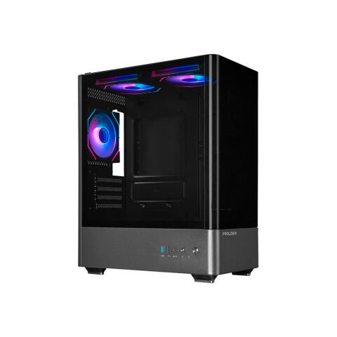 Корпус Prologix Lumi GM-01AB Glass Black - Корпуса - Корпуса
