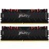 Модуль памяти для компьютера DDR4 16GB (2x8GB) 4266 MHz Renegade RGB Black Kingston Fury (ex.HyperX) (KF442C19RBAK2/16)