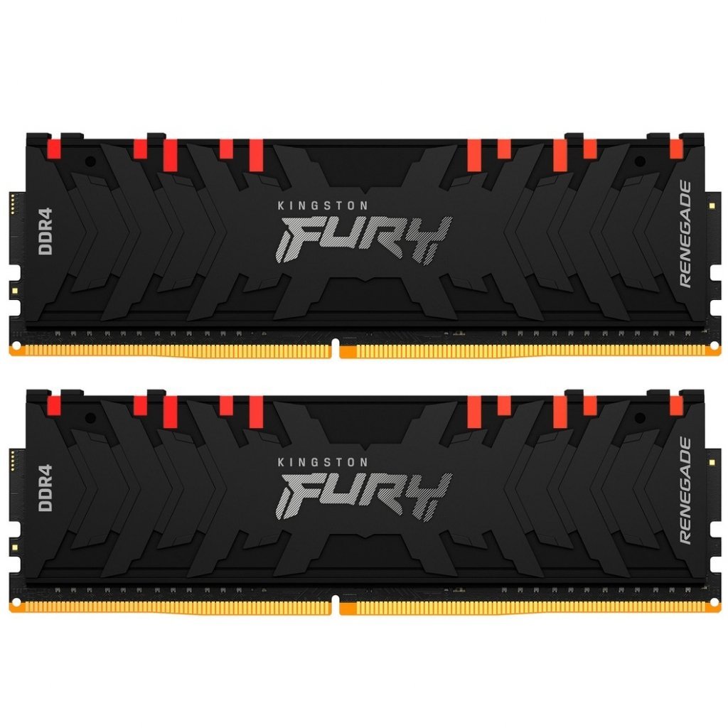 Модуль памяти для компьютера DDR4 16GB (2x8GB) 4266 MHz Renegade RGB Black Kingston Fury (ex.HyperX) (KF442C19RBAK2/16)