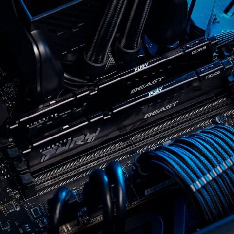 Модуль памяти для компьютера DDR5 32GB (2x16GB) 5600 MHz Beast AM5 Black Kingston Fury (ex.HyperX) (KF556C36BBEK2-32) - Нулевой остаток (Feed)  - Нулевой остаток (Feed) 