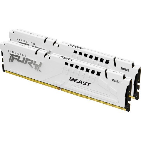 Модуль памяти для компьютера DDR5 64GB (2x32GB) 5200 MHz FURY Beast White Kingston Fury (ex.HyperX) (KF552C40BWK2-64) - Нулевой остаток (Feed)  - Нулевой остаток (Feed) 