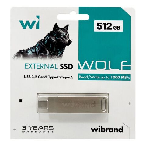 Накопитель SSD USB 3.2 512GB Wolf Wibrand (WIEXSSD/WO512GB) - Нулевой остаток (Feed) - Нулевой остаток (Feed)