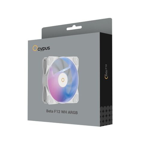 Кулер для корпуса OCYPUS BETA F12 WH ARGB (BETA-F12-WH1AM00X-GL) - Нулевой остаток (Feed)  - Нулевой остаток (Feed) 