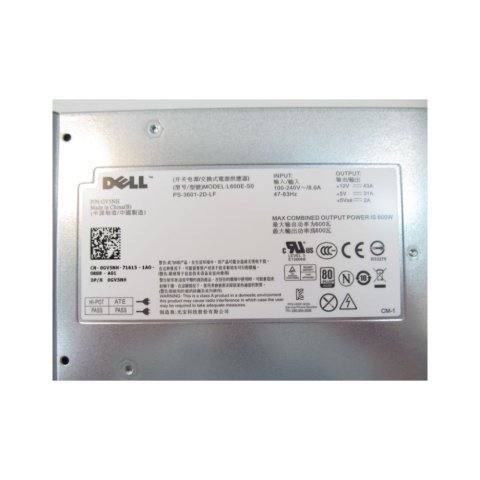 Блок питания Dell 600W H600E-S0, PS-3601-2D-LF T307M REF (# GV5NH/REF #) - Нулевой остаток (Feed)  - Нулевой остаток (Feed) 