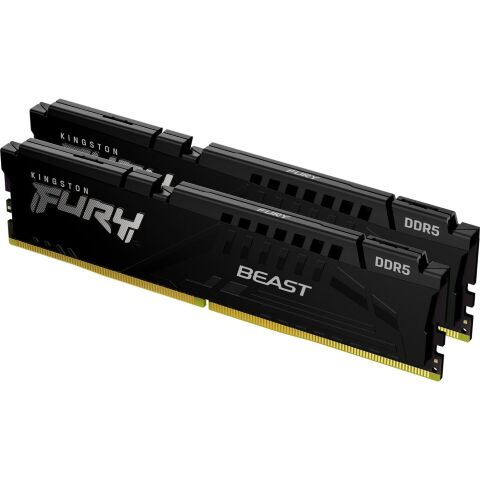 Модуль памяти для компьютера DDR5 32GB (2x16GB) 6000 MHz Beast Black EXPO Kingston Fury (ex.HyperX) (KF560C30BBEK2-32) - Нулевой остаток (Feed)  - Нулевой остаток (Feed) 
