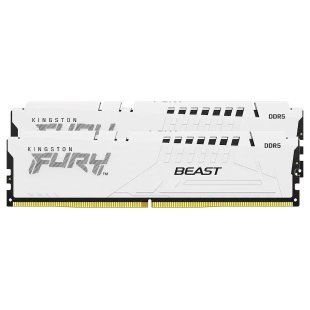 Модуль памяти для компьютера DDR5 64GB (2x32GB) 5600 MHz FURY Beast White Kingston Fury (ex.HyperX) (KF556C40BWK2-64)