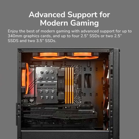 Корпус Cougar UNIFACE MINI RGB Black - Нулевой остаток (Feed) - Нулевой остаток (Feed)