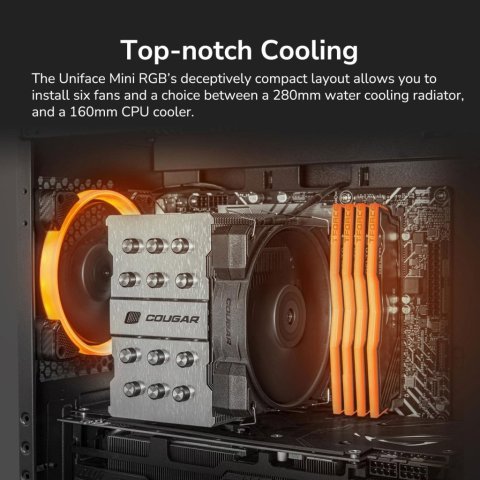 Корпус Cougar UNIFACE MINI RGB Black - Нулевой остаток (Feed) - Нулевой остаток (Feed)
