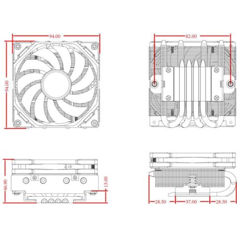 Кулер для процессора ID-Cooling IS-40-XT BLACK - Нулевой остаток (Feed)  - Нулевой остаток (Feed) 
