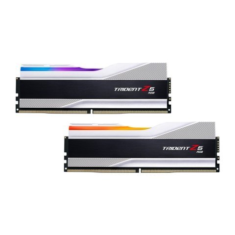 Модуль памяти для компьютера DDR5 32GB (2x16GB) 7200 MHz Trident Z5 RGB Silver G.Skill (F5-7200J3445G16GX2-TZ5RS) - Нулевой остаток (Feed) - Нулевой остаток (Feed)