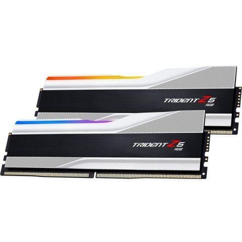 Модуль памяти для компьютера DDR5 32GB (2x16GB) 7200 MHz Trident Z5 RGB Silver G.Skill (F5-7200J3445G16GX2-TZ5RS) - Нулевой остаток (Feed) - Нулевой остаток (Feed)
