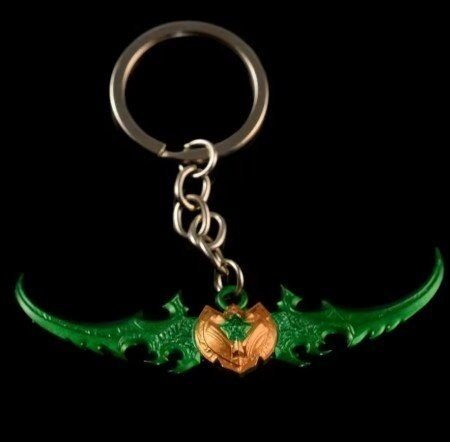 Брелок World of Warcraft Warglaive Of Azzinoth Боевые глефы Аззинота 7 см. - -