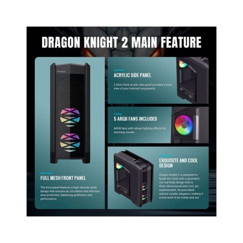 Корпус Gamemax Dragon Knight 2 - Нулевой остаток (Feed) - Нулевой остаток (Feed)