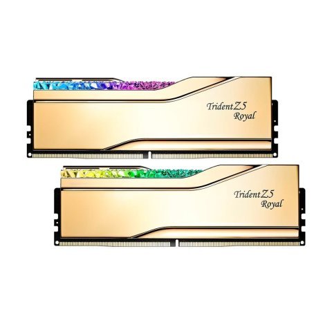 Модуль памяти для компьютера DDR5 32GB (2x16GB) 6000 MHz Trident Z5 Royal Gold G.Skill (F5-6000J2836G16GX2-TR5G) - Нулевой остаток (Feed) - Нулевой остаток (Feed)