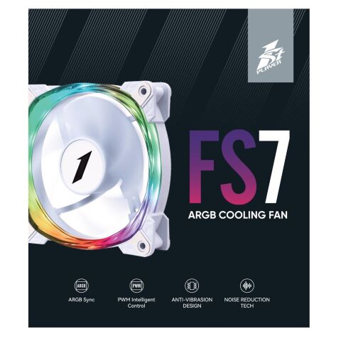 Кулер для корпуса 1stPlayer FS7 White (FS7-WH-1IN1) - Вентиляторы к корпусам  - Вентиляторы к корпусам 