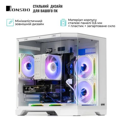 Корпус для ПК Qube CRYSTAL_GWNU3 - Нулевой остаток (Feed)  - Нулевой остаток (Feed) 