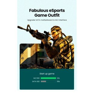 Контроллер Ugreen PCI-E 3.0 for SSD M.2 (NVMe) x4 CM302 (70503)