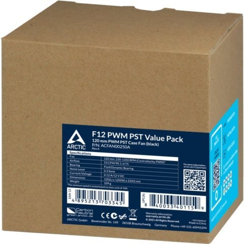 Кулер для корпуса Arctic F12 PWM PST (ACFAN00250A) - Нулевой остаток (Feed) - Нулевой остаток (Feed)