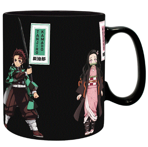 Чашка хамелеон Demon Slayer Mug Tanjiro Nezuko Zenitsu Inosuke Anime кружка 460 мл -   -  