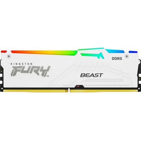 Модуль памяти для компьютера DDR5 32GB 5600 MHz Beast White RGB Kingston Fury (ex.HyperX) (KF556C36BWEA-32) - Нулевой остаток (Feed) - Нулевой остаток (Feed)