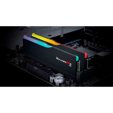 Модуль памяти для компьютера DDR5 64GB (2x32GB) 6000 MHz Ripjaws M5 RGB Matte Black G.Skill (F5-6000J3040G32GX2-RM5RK) - Нулевой остаток (Feed)  - Нулевой остаток (Feed) 