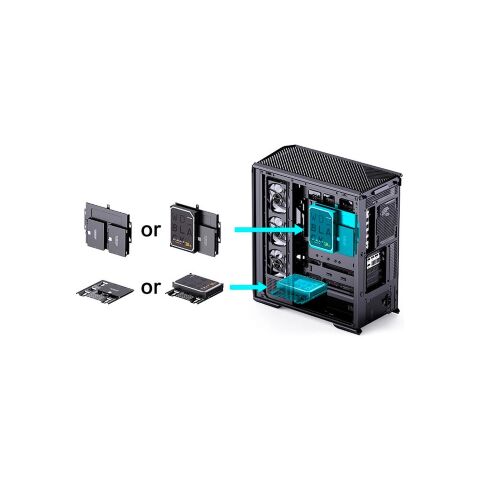 Корпус для ПК JONSBO D400 Black - Нулевой остаток (Feed)  - Нулевой остаток (Feed) 