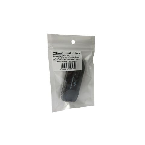 Считыватель флеш-карт ST-Lab SD/ SDHC/ MMC /RS-MMC (U-371 black) - Нулевой остаток (Feed)  - Нулевой остаток (Feed) 
