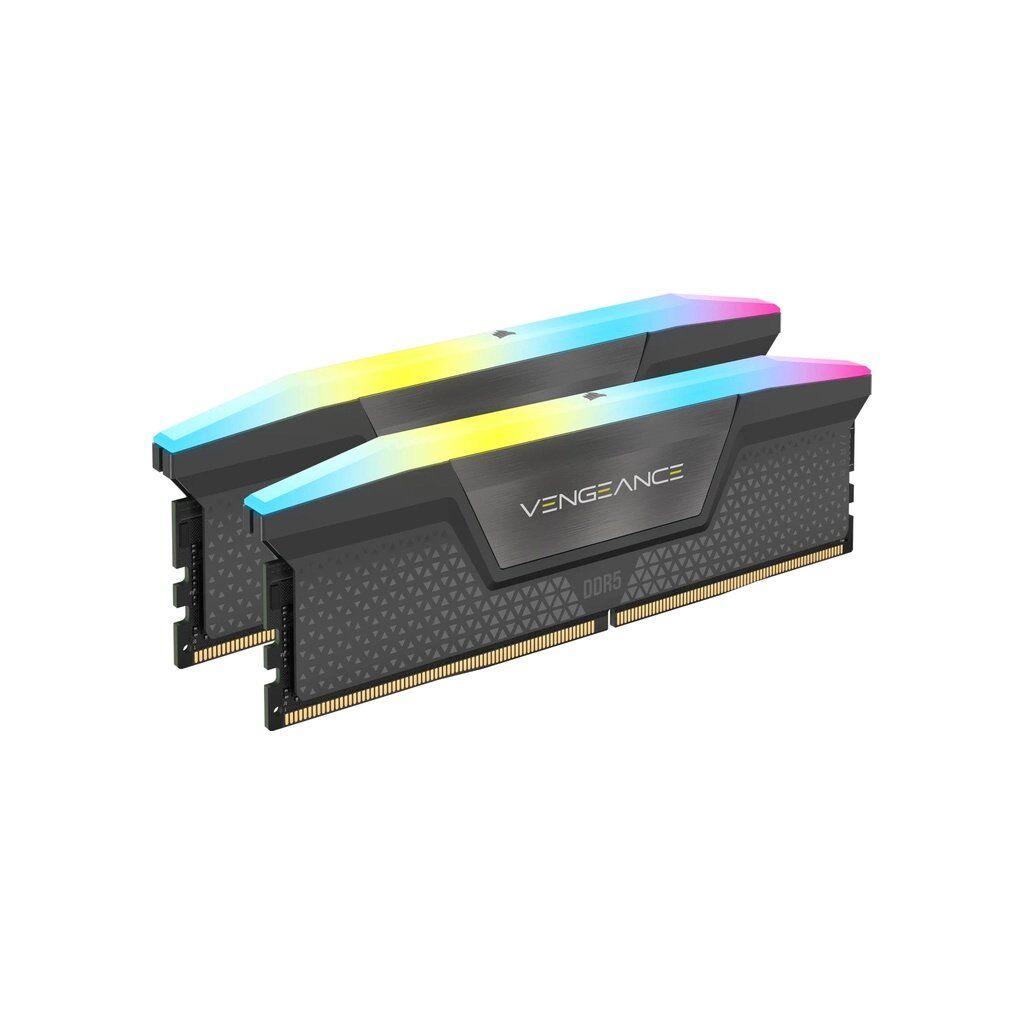 Модуль памяти для компьютера DDR5 32GB (2x16GB) 6400 MHz Vengeance RGB Grey Corsair (CMH32GX5M2B6400Z32)