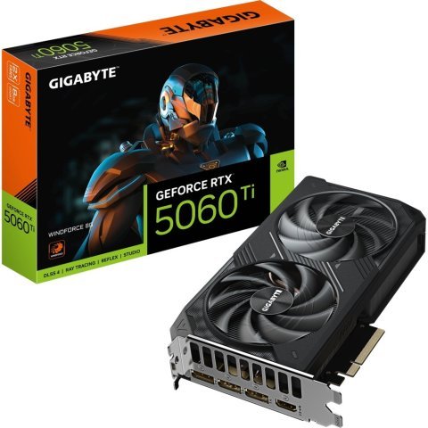Видеокарта GIGABYTE GeForce RTX5060Ti 8Gb WINDFORCE (GV-N506TWF2-8GD) - Нулевой остаток (Feed)  - Нулевой остаток (Feed) 