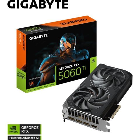 Видеокарта GIGABYTE GeForce RTX5060Ti 8Gb WINDFORCE (GV-N506TWF2-8GD) - Нулевой остаток (Feed)  - Нулевой остаток (Feed) 