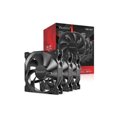 Кулер для корпуса Zezzio ZA-120 3 in 1 Kit - Нулевой остаток (Feed)  - Нулевой остаток (Feed) 