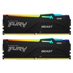 Модуль памяти для компьютера DDR5 16GB (2x8GB) 6000 MHz Beast RGB EXPO Kingston Fury (ex.HyperX) (KF560C30BBEAK2-16)