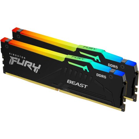 Модуль памяти для компьютера DDR5 16GB (2x8GB) 6000 MHz Beast RGB EXPO Kingston Fury (ex.HyperX) (KF560C30BBEAK2-16) - Нулевой остаток (Feed)  - Нулевой остаток (Feed) 